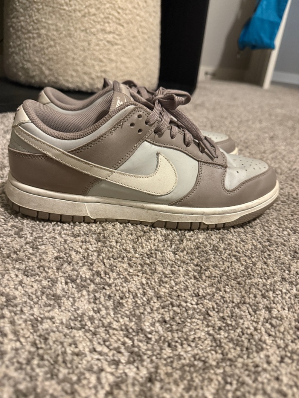 Nike Low-Top Sneakers in Taupe and Cream
